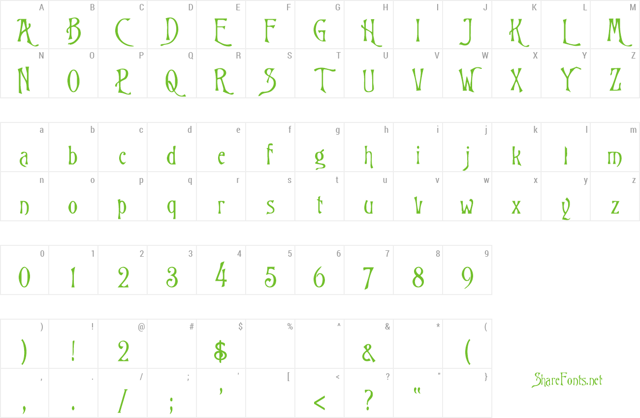 Font Rugklacht preview